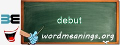 WordMeaning blackboard for debut